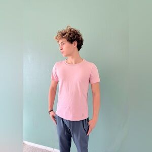 ONIA Garment-Dyed Cotton-Jersey Short Sleeve Tee - Pink - S